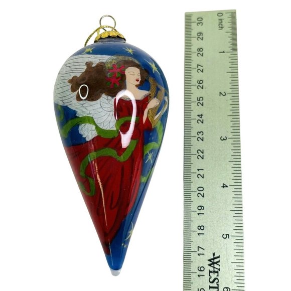 20 Angel Ornaments Vintage Capiz Shell Stained & Blown Glass Porcelain Crystal - Picture 6 of 12